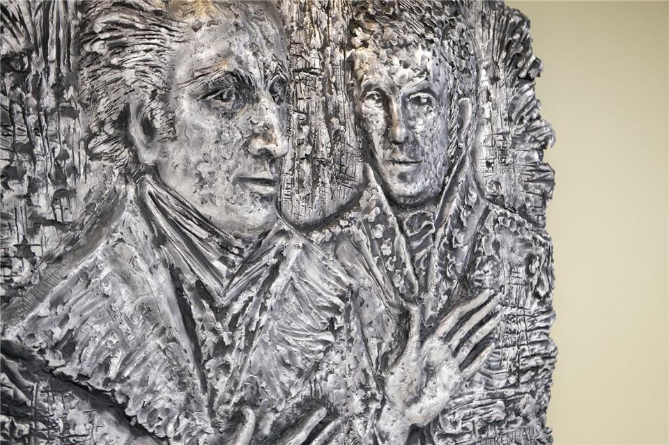 Einer der Gründer Torontos und dessen Gehilfe: John Graves Simcoe (links) und Johann Albrecht Ulrich Moll alias William Berczy.Christoph Jänsch/dpa-tmn