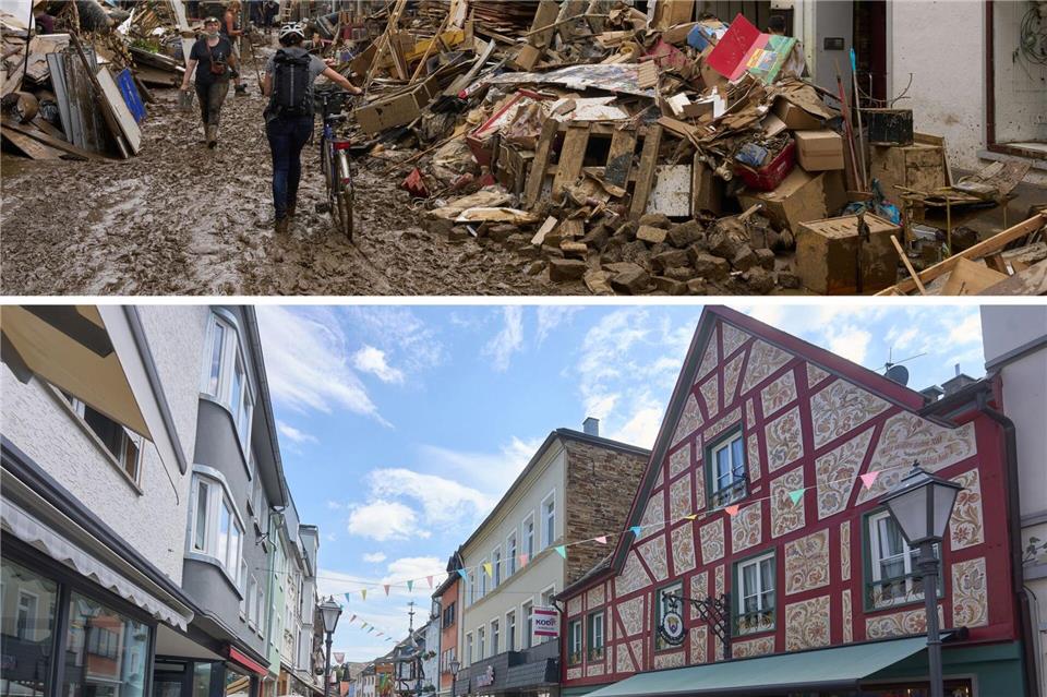 Einige hundert Anträge von Privatleuten auf Wiederaufbau im Ahrtal sind noch offen. (Archivfoto)Thomas Frey/dpa