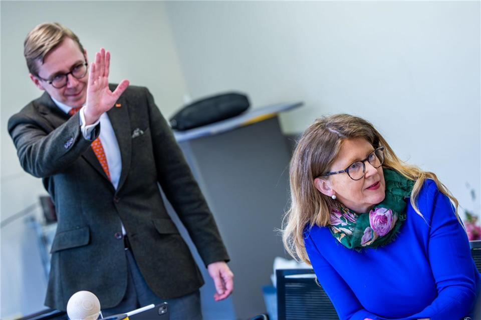 Einst waren sie Rivalen um das Amt des CDU-Landesvorsitzenden in Mecklenburg-Vorpommern, nun folgt Katy Hoffmeister Philipp Amthor als CDU-Generalsekretärin.Jens Büttner/dpa