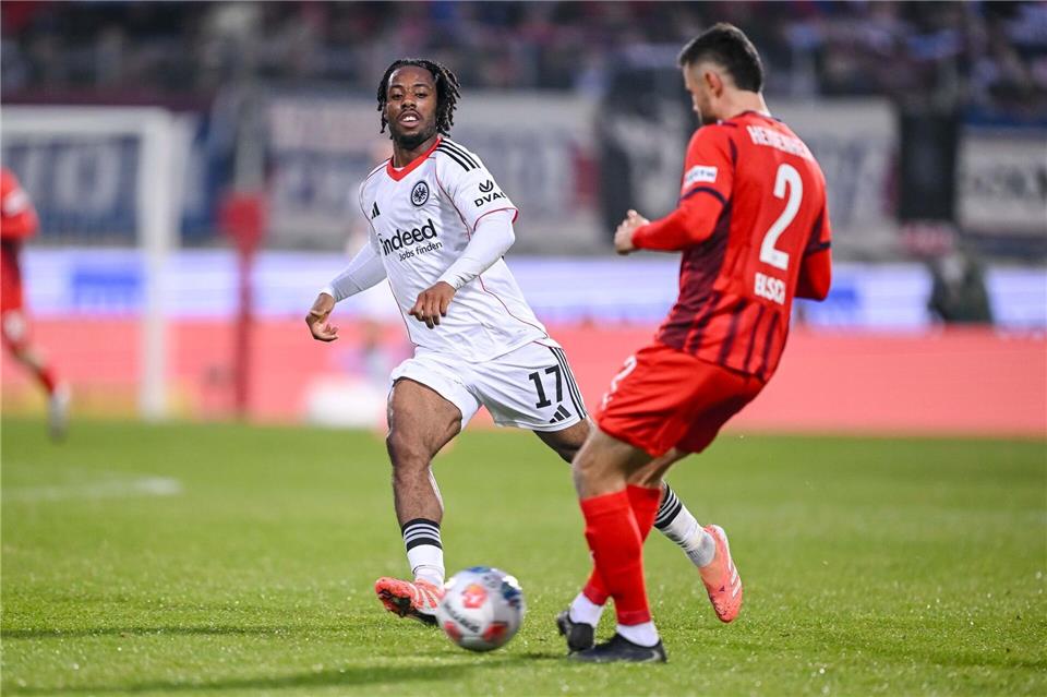Eintracht-Stürmer Wahi traf auch in Heidenheim nicht.Harry Langer/dpa