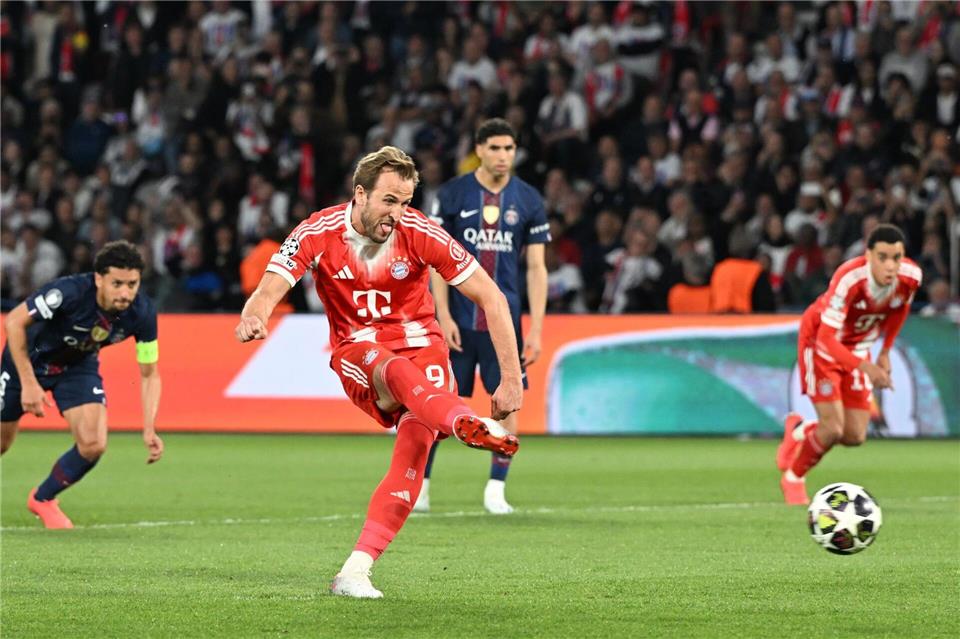 Elfmeter versenkt: Es war das 13. Tor von Harry in dieser Champions-League-Saison. Federico Gambarini/dpa