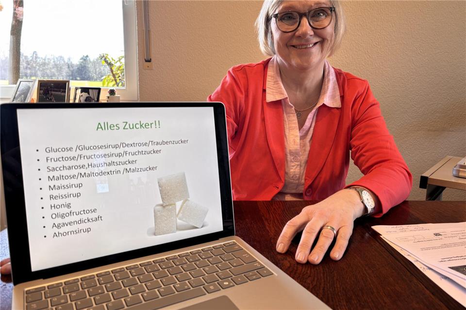 Elisabeth Schmelting-Finke mahnt dazu, Zucker sehr sparsam zu verwenden und auf Inhaltsstoffe zu achten.