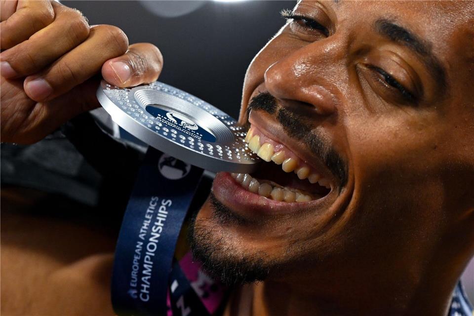 Emil Agyekum lief über 400 Meter Hürden zu Silber.Sven Hoppe/dpa