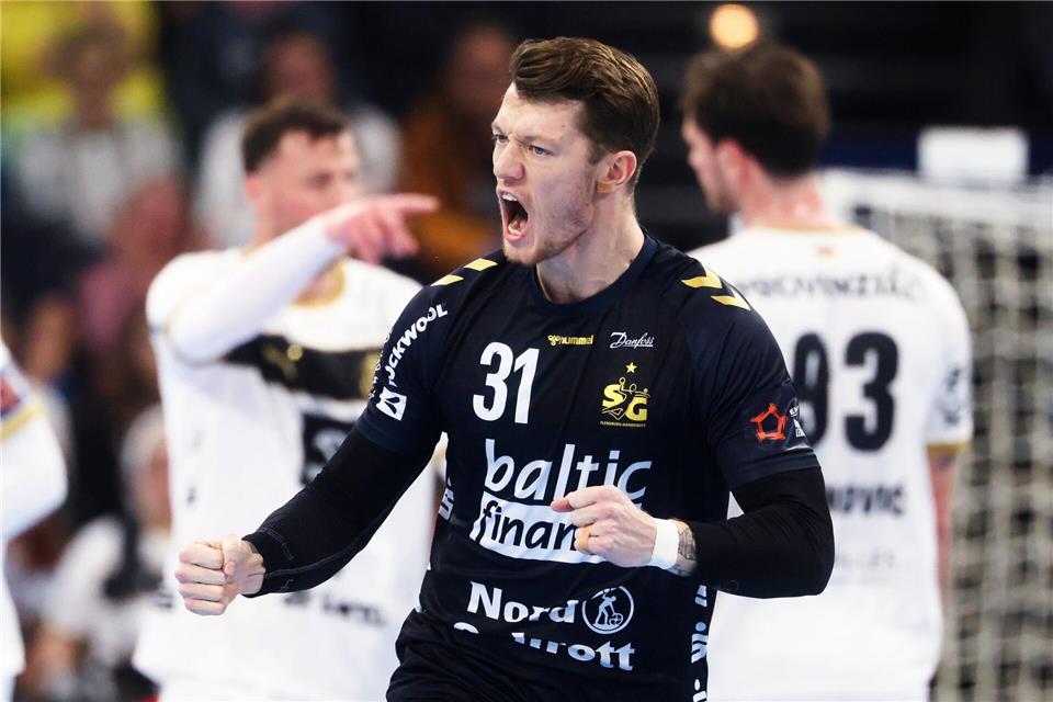 Emil Jakobsen steht mit der SG Flensburg-Handewitt im Viertelfinale der European League. (Archivbild)Frank Molter/dpa