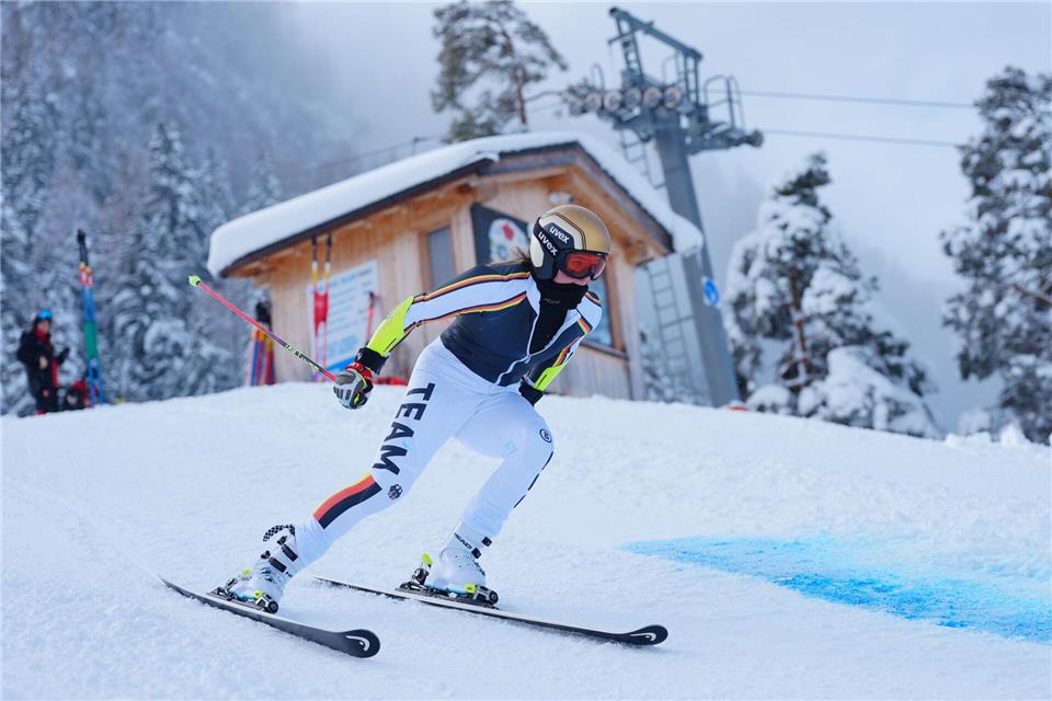 Emma Aicher trainiert für die Olympischen Winterspiele.Michael Kappeler/dpa
