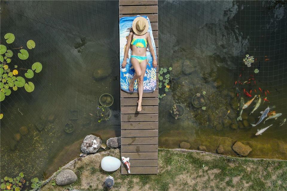 Endlich Sommer! Mit der richtigen Pflege bleibt der Gartenteich auch bei Hitze im Gleichgewicht.picture alliance/dpa