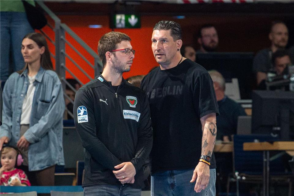 Enge Vertraute: Jaron Siewert (l.) und Stefan Kretzschmar. (Archivbild)Sebastian Räppold/Sportfoto Matthias Koch/dpa