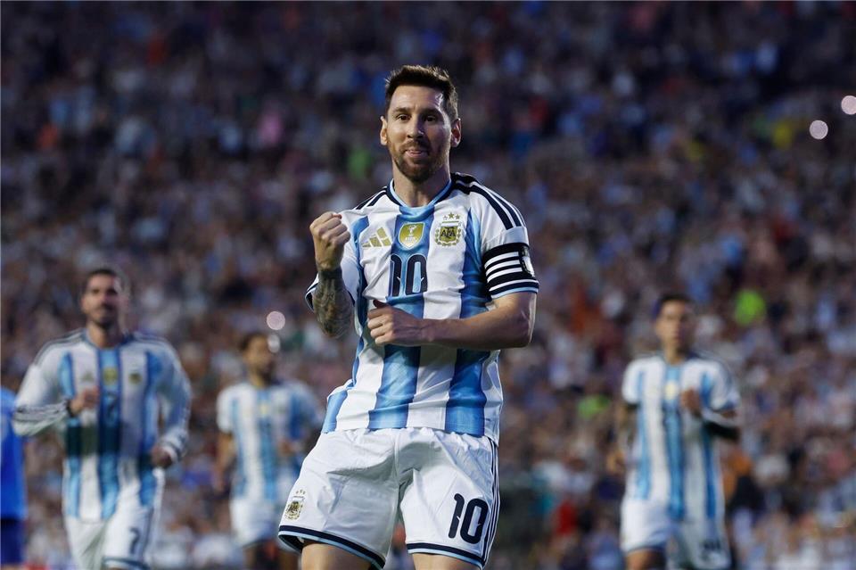 Er ist bereit für die WM: Superstar Lionel Messi.  Butch Dill/FR111446 AP/AP/dpa