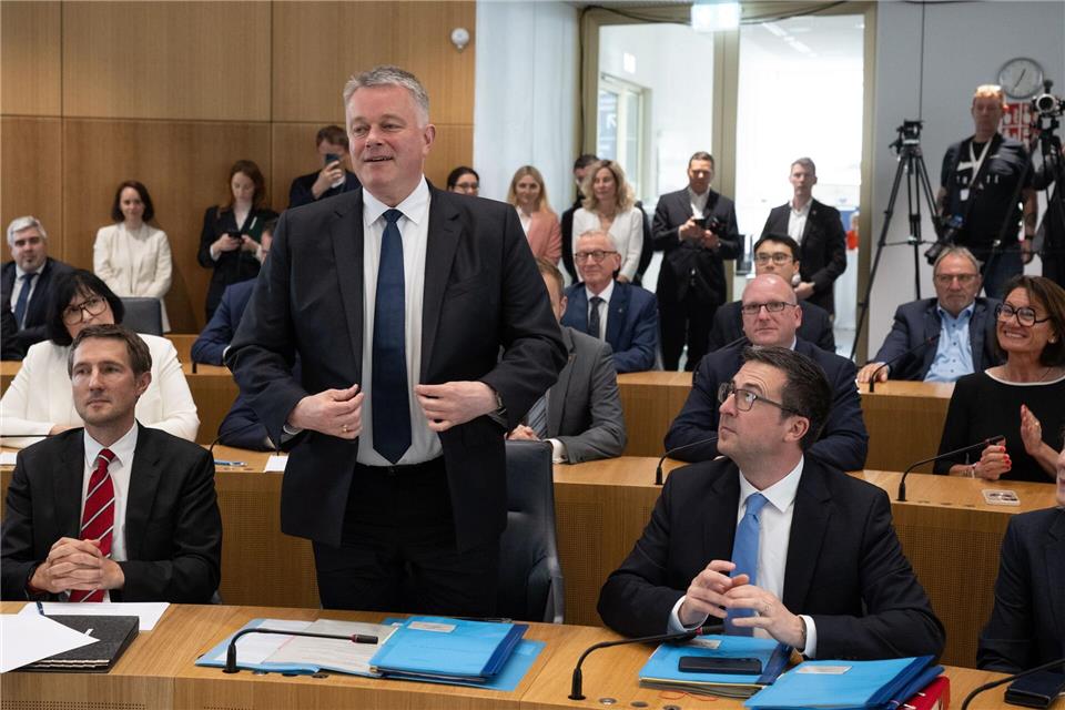 Er ist der erste CDU-Regierungschef in Rheinland-Pfalz seit 35 Jahren.Boris Roessler/dpa Pool/dpa