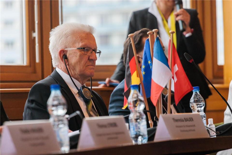 Er ist nicht sein erstes Mal in Straßburg: Ministerpräsident Kretschmann auf einer Dienstreise 2022. (Archivbild)Philipp von Ditfurth/dpa