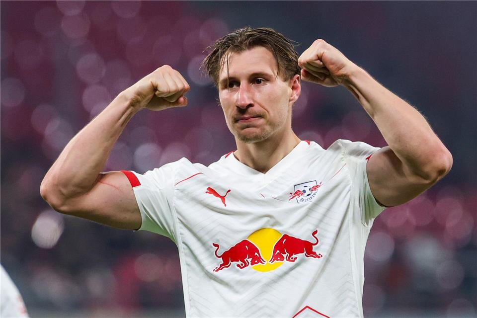 Er lässt die Muskeln spielen: Leipzigs Abwehrchef Willi Orban.Jan Woitas/dpa