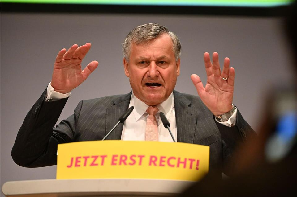 Er will ein Ministeramt in der nächsten Landesregierung ergattern: Hans-Ulrich Rülke. (Archivbild)Uli Deck/dpa
