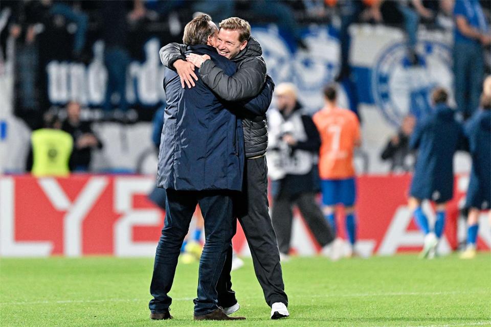 Erleichtert nach dem 2:0: Florian Kohfeldt.Uwe Anspach/dpa