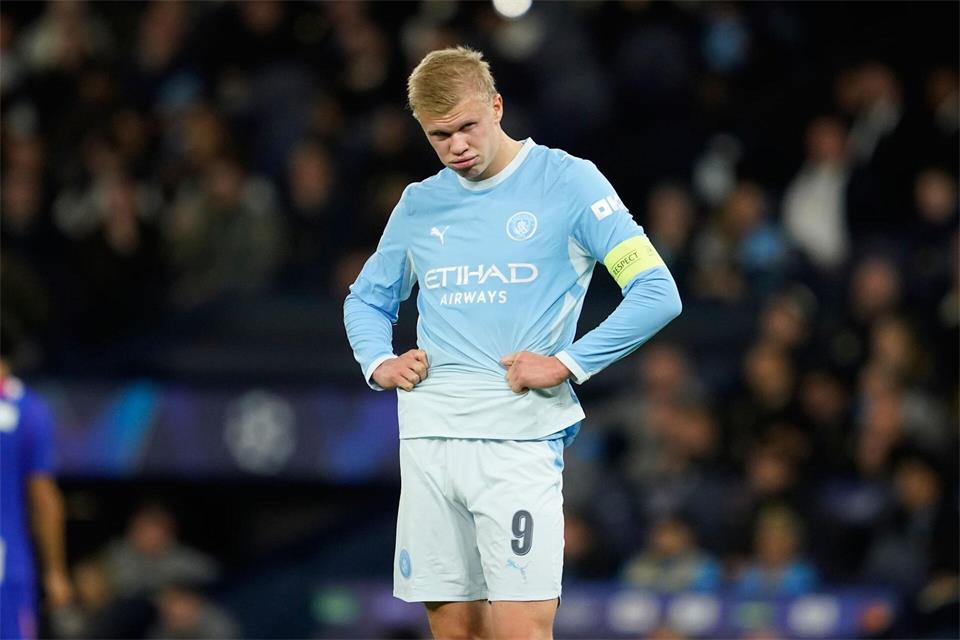 Erling Haaland von Manchester City reagiert.Dave Thompson/AP/dpa