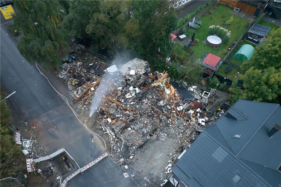 Ermittlungen dauern nach Explosion an.Thomas Frey/dpa