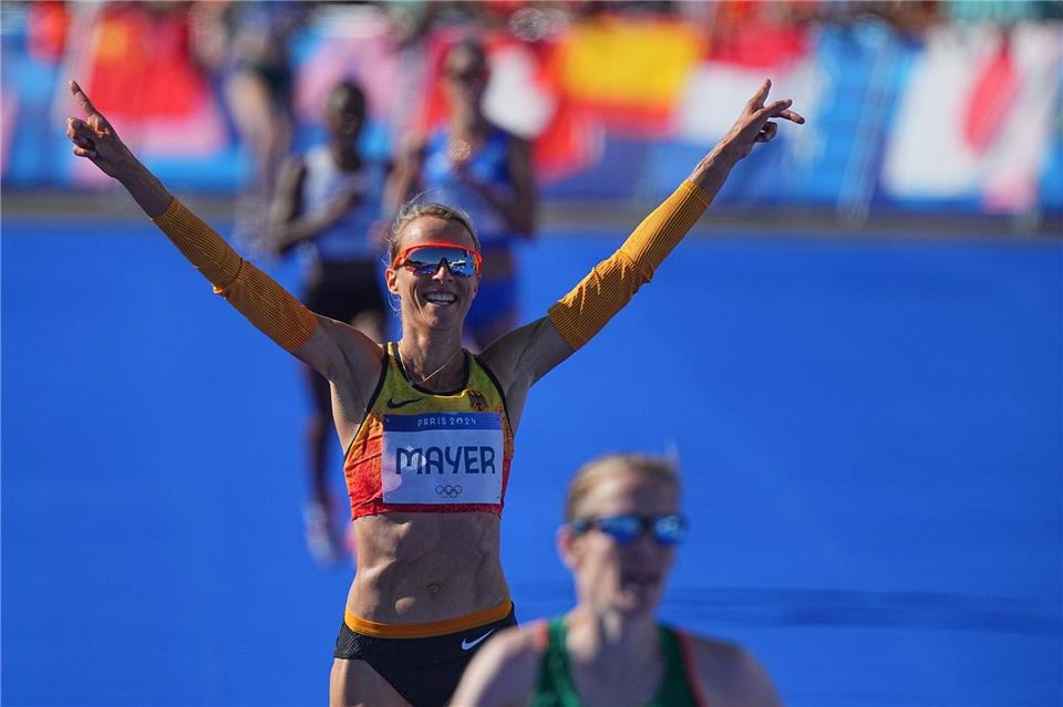 Erneut deutsche Marathon-Meisterin: Domenika Mayer aus Regensburg. (Archivbild)Michael Kappeler/dpa