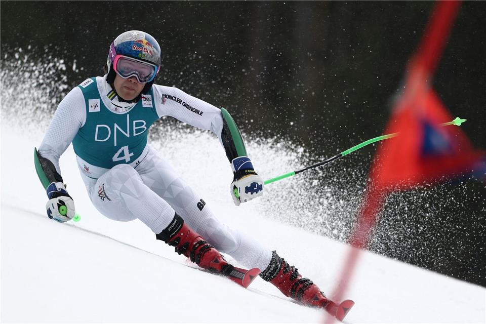 Erst Olympia-Gold, dann Gesamtsieg im Riesenslalom-Weltcup: Lucas Pinheiro Braathen.Gabriele Facciotti/AP/dpa