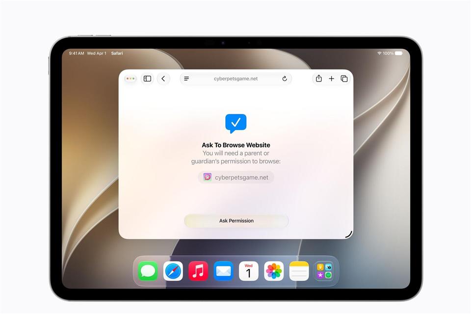 Erst fragen, dann anklicken: Mit der Elternkontrolle können Kinder um Erlaubnis fragen, wenn sie bestimmte Dinge mit dem iOS-Gerät tun wollen. Eltern können dann zustimmen - oder ablehnen.-/Apple Inc./dpa-tmn
