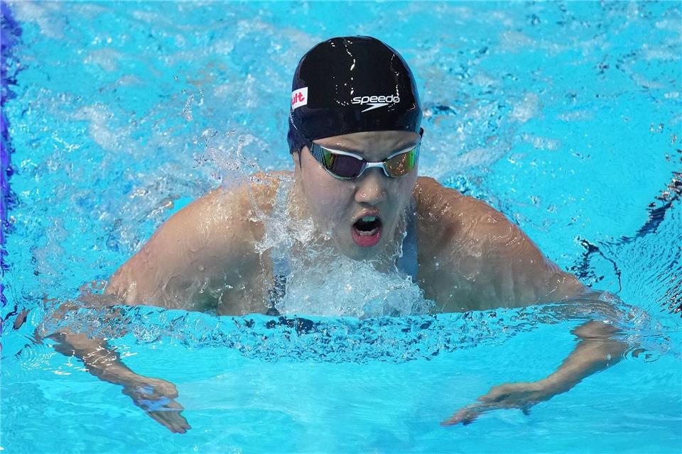 Erst zwölf und trotzdem schon bei der WM: Yu Zidi.Ng Han Guan/AP/dpa