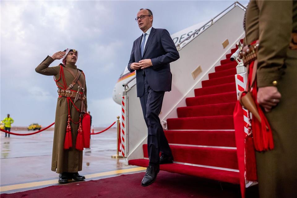 Erste Station der Nahost-Reise ist Jordanien.Michael Kappeler/dpa