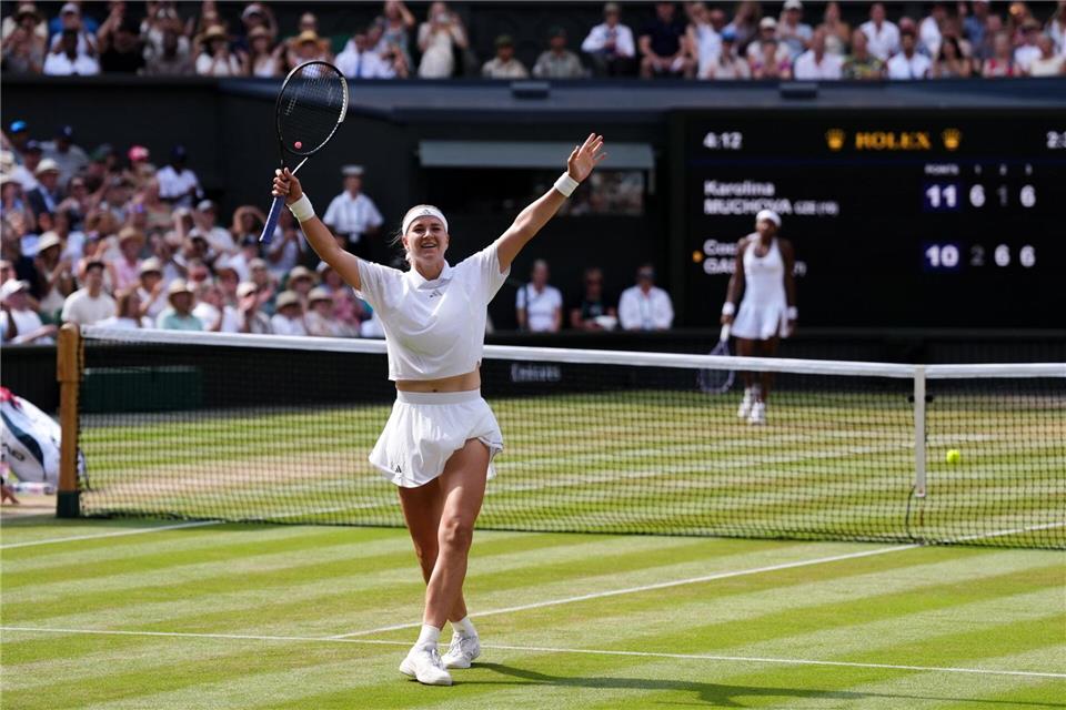 Erstmals im Wimbledon-Finale: die Tschechin Karolina Muchova.Ben Whitley/PA Wire/dpa