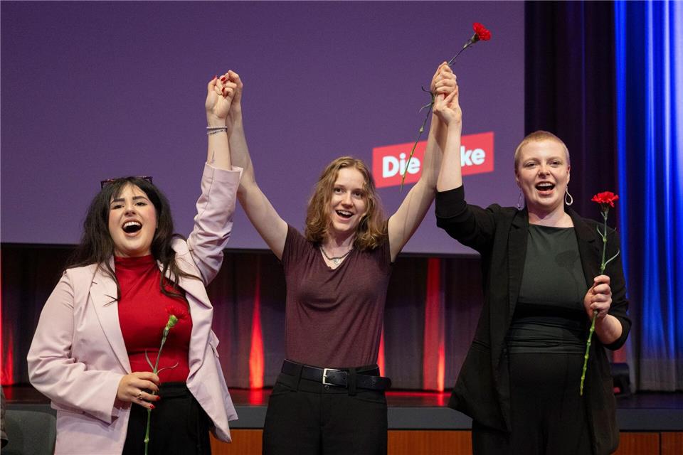 Linke zieht mit Spitzentrio in Landtagswahl im Südwesten Erstmals soll der Einzug in den Landtag von Baden-Württemberg gelingen. Marijan Murat/dpa