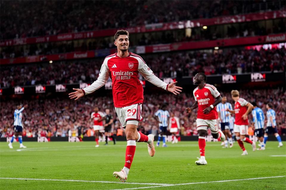 Erzielte gleich den ersten Treffer der neuen Premier League-Saison: Arsenal-Stürmer Kai Havertz.John Walton/PA Wire/dpa