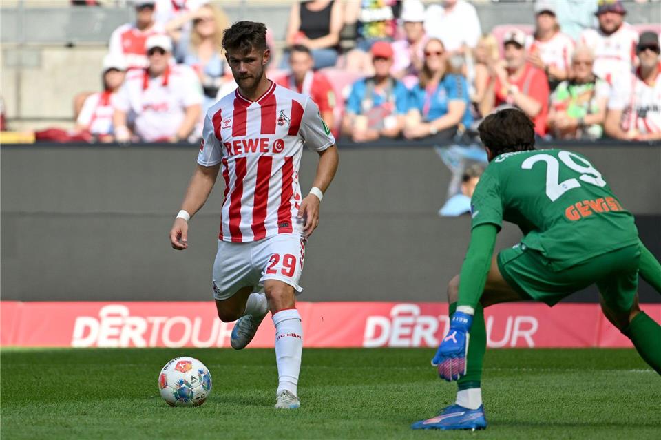 Erzielte zwei Tore im letzten Test gegen Bergamo: Jan Thielmann.Henning Kaiser/dpa