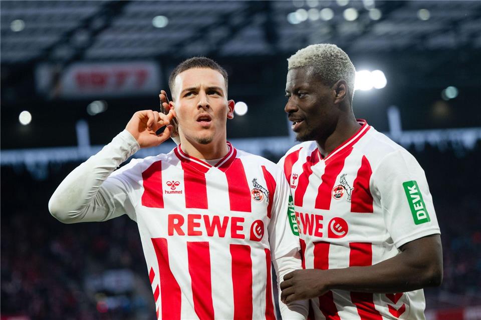 Erzielten je vier der jüngsten 13 Kölner Treffer: Said El Mala (links) und Ragnar Ache (Archivbild).Marius Becker/dpa