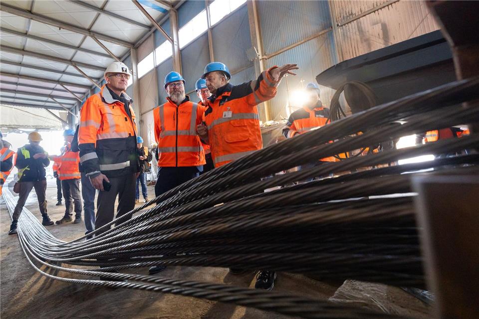 Es geht voran beim Neubau der Rader Hochbrücke über den Nord-Ostsee-Kanal.Ulrich Perrey/dpa