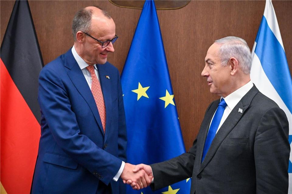 Es ist die erste Reise von Friedrich Merz als Bundeskanzler nach Israel (Archivbild).Kobi Gideon/GPO/dpa