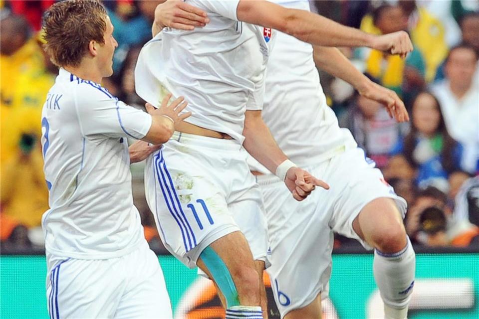 Es war eine der WM-Sensationen: Die Slowaken schlugen 2010 Titelverteidiger Italien. picture alliance / dpa