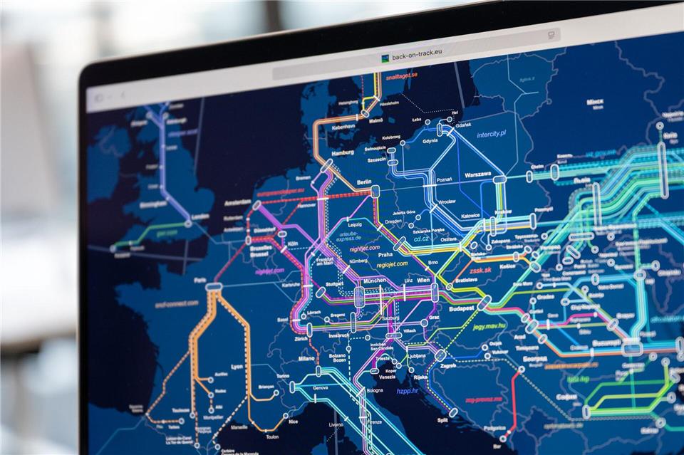 Europa im Schlaf entdecken: Die interaktive Karte von Back-on-Track zeigt 205 Nachtzugverbindungen quer durch Europa.Nico Tapia/dpa-tmn