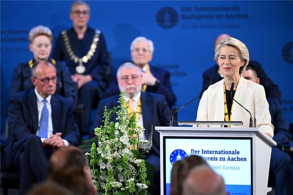 Europa ist für von der Leyen ein Freiheitsprojekt.Federico Gambarini/dpa-Pool/dpa