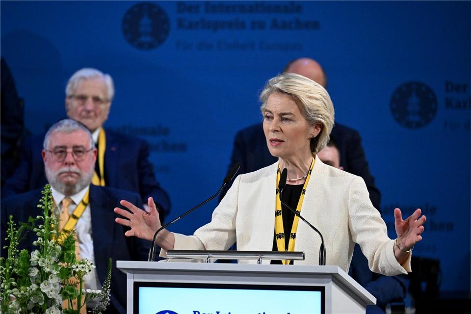 Europa ist für von der Leyen ein Freiheitsprojekt.Federico Gambarini/dpa-Pool/dpa