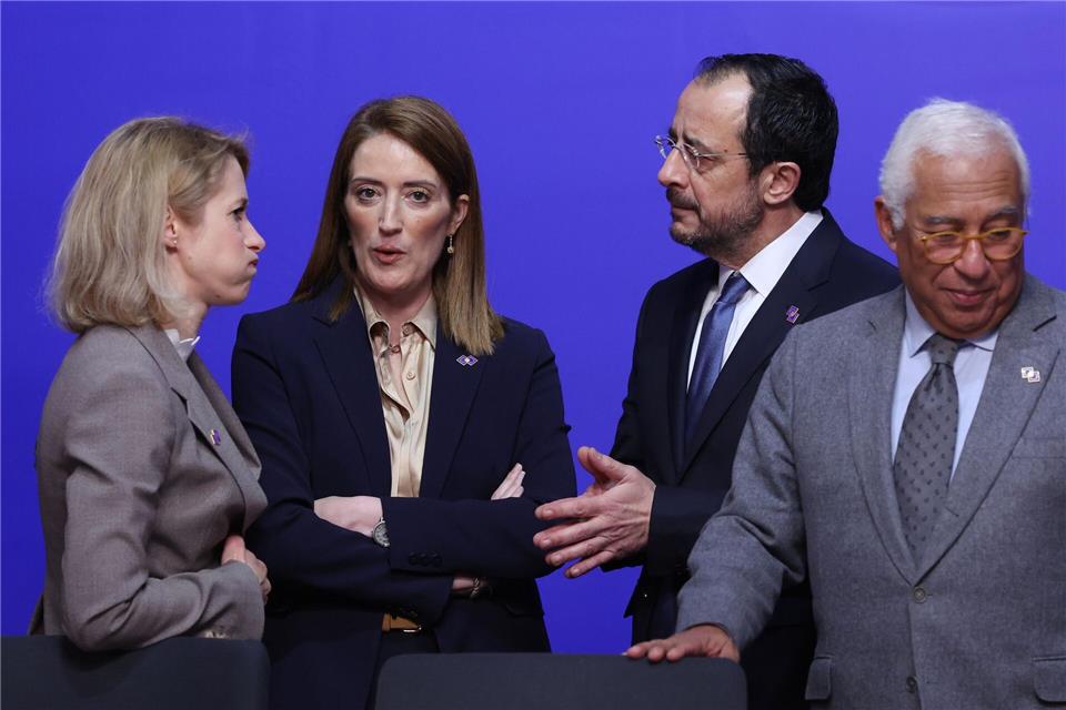 Europäische Spitzenpolitiker tauschen sich zum Thema Wettbewerbsfähigkeit aus. Omar Havana/AP/dpa