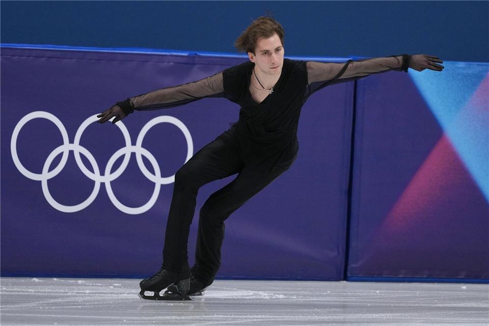 Europameister Nika Egadse blockte die Frage nach seiner Trainerin ab.Stephanie Scarbrough/AP/dpa