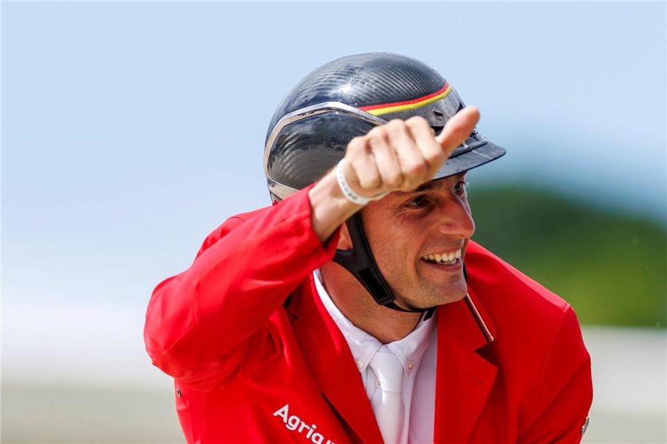 Europameister Richard Vogel reitet um die Prämie der Millionen-Serie. (Archivbild)Stefan Lafrentz/Sportfotos Lafrentz/dpa