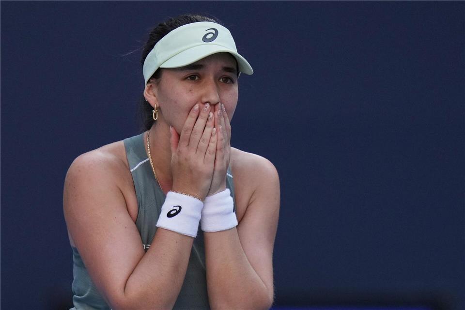 Eva Lys steht erstmals im Viertelfinale eines WTA-1000er-Turniers.Andy Wong/AP/dpa