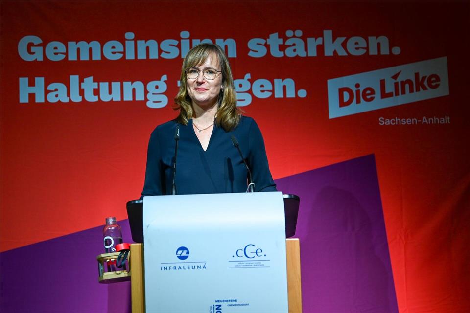 Eva von Angern will die Linke in die Landtagswahl 2026 führen.Heiko Rebsch/dpa