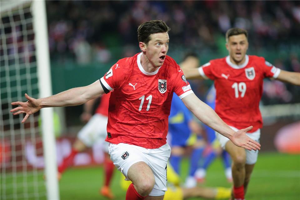 Ex-Bundesliga-Profi Michael Gregoritsch sicherte Österreich das WM-Ticket.Heinz-Peter Bader/AP/dpa