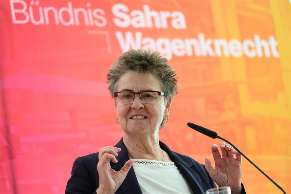 Ex-Landesvorsitzende des BSW Sachsen, Sabine Zimmermann, fordert beim Parteitag mehr Engagement und Profil der Partei im Dresdner Landtag. Hendrik Schmidt/dpa