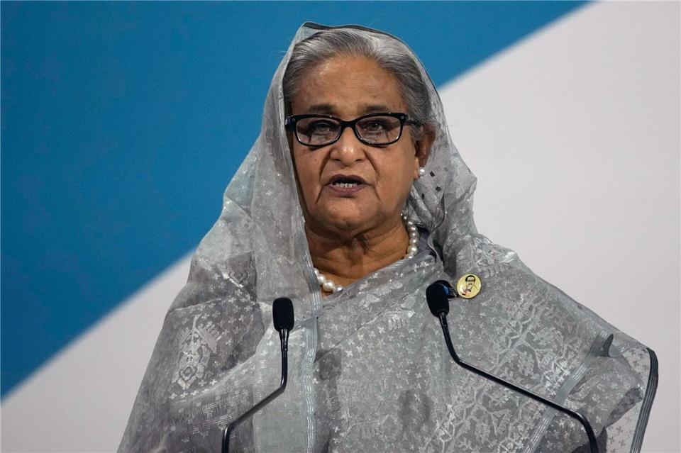 Ex-Ministerpräsidentin Hasina warf dem Gericht in einer ersten Reaktion vor, es habe eine „politisch motivierte“ Entscheidung getroffen. (Archivbild)Christophe Ena/AP/dpa