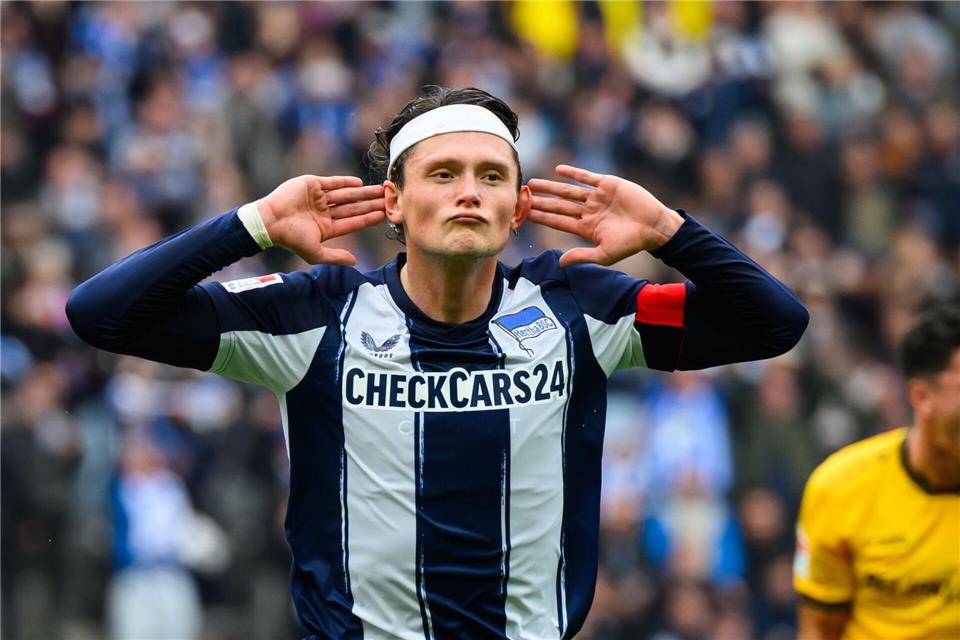 Fabian Reese besitzt bei Hertha einen Vertrag bis 2030. (Archivbild)Robert Michael/dpa