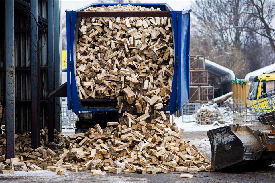 Fällt der Winter länger oder kälter aus als erwartet, kann es beim Brennholz eng werden. Moritz Frankenberg/dpa