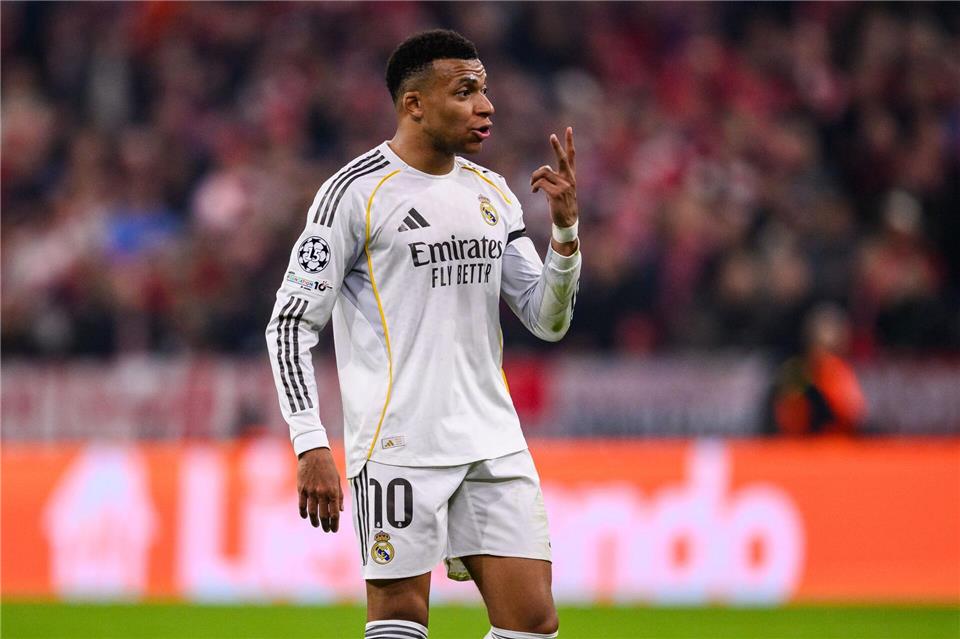Fällt für den Clasico aus: Kylian Mbappé (Archivbild)Tom Weller/dpa