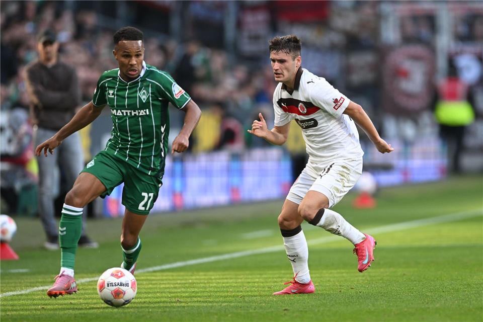 Fällt vorerst aus: Werder-Profi Felix Agu. (Archivbild)Carmen Jaspersen/dpa