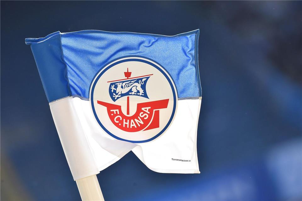 Fahne des FC Hansa Rostock.Gregor Fischer/dpa