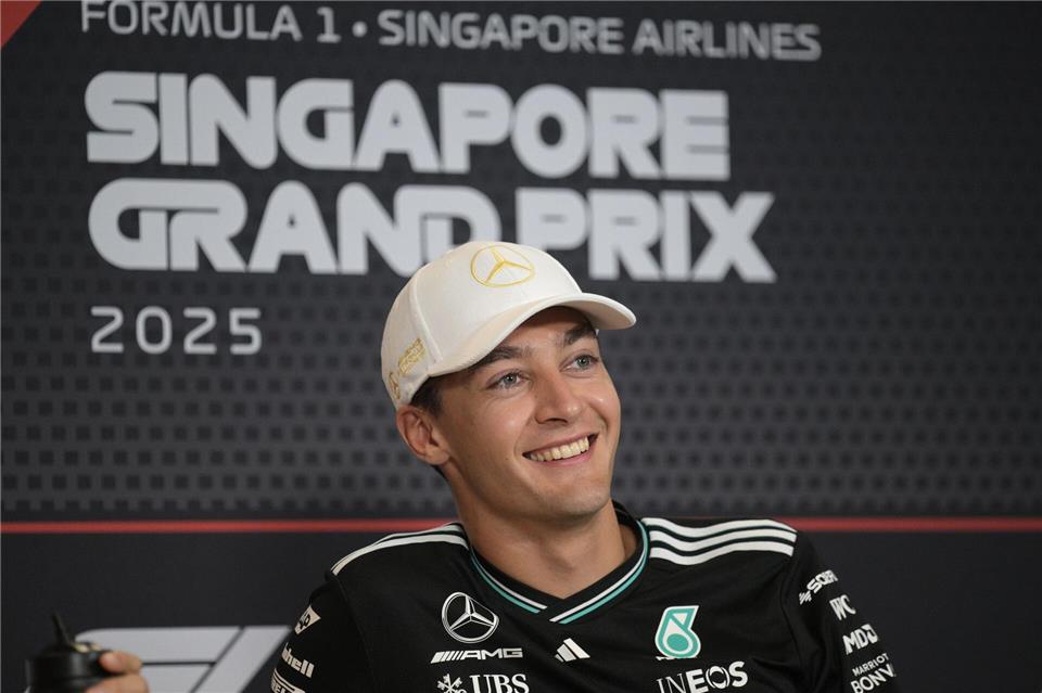 Hitze-Ernstfall: Formel-1-Regel greift erstmals in Singapur Fahrersprecher George Russell begrüßt die neue Hitze-Regel der Formel 1.Then Chih Wey/XinHua/dpa