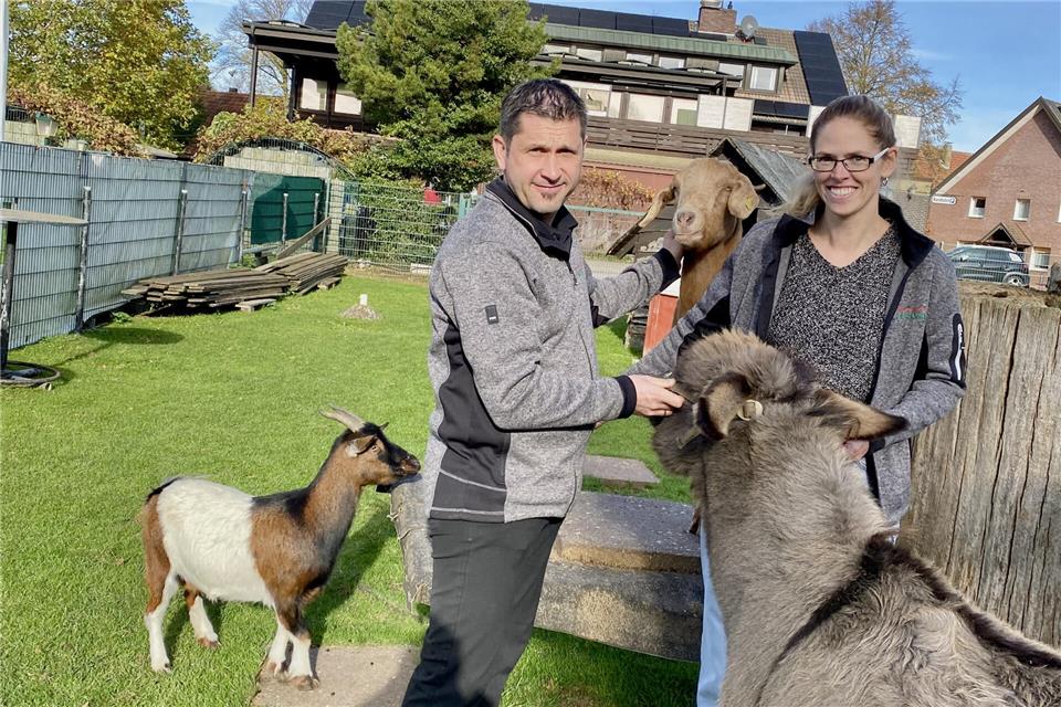 Familie Beckmann musste nun einen Teil des eigentlich offenen Tiergeheges stärker abschirmen - zum Wohle der Tiere.